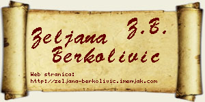 Željana Berkolivić vizit kartica